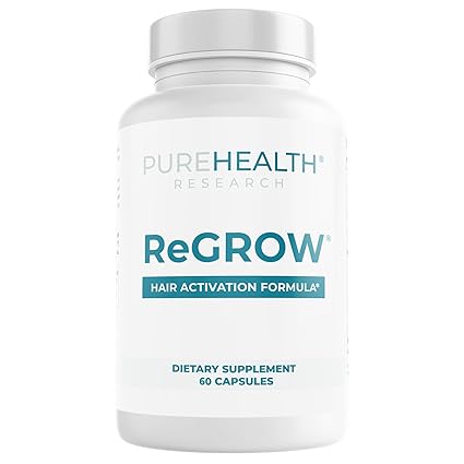 PUREHEALTH RESEARCH ReGrow Hair Growth Vitamins (60 Capsules)