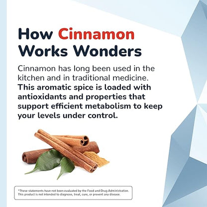 CinnaChroma Capsules – Advanced Cinnamon Supplement for Blood Sugar Support (30 Capsules – 1 Month Supply)