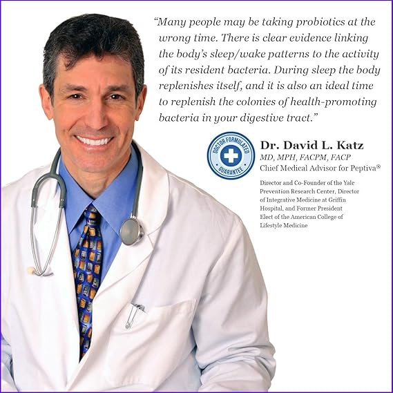 Peptiva 26 Billion CFU Probiotic and Sleep Support Supplement