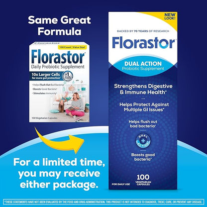 Florastor Probiotic 250mg Daily Probiotic Dietary Supplement