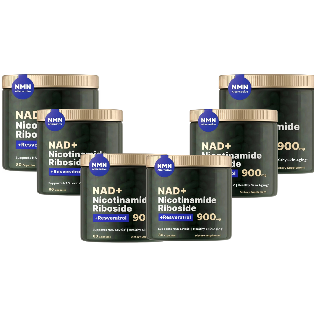 NAD+ Supplement for Anti-Aging, Energy, Focus & Nicotinamide Riboside + Resveratrol