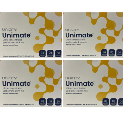 Unicity Unimate Lemon Drink Mix (30 Sachets) – Energy & Metabolism Support